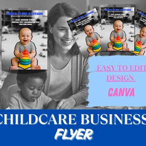 Daycare Flyer Template Editable Canva Flyer for Childcare Providers Instant Download Printable Preschool Flyer 8.5 X 11 Childcare Center DIY