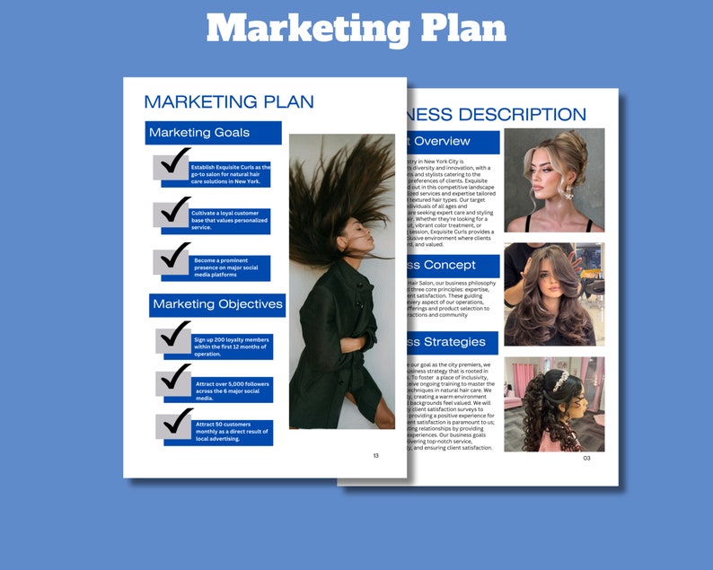Hair Salon Business Plan Salon and Spa Business Plan Canva Template