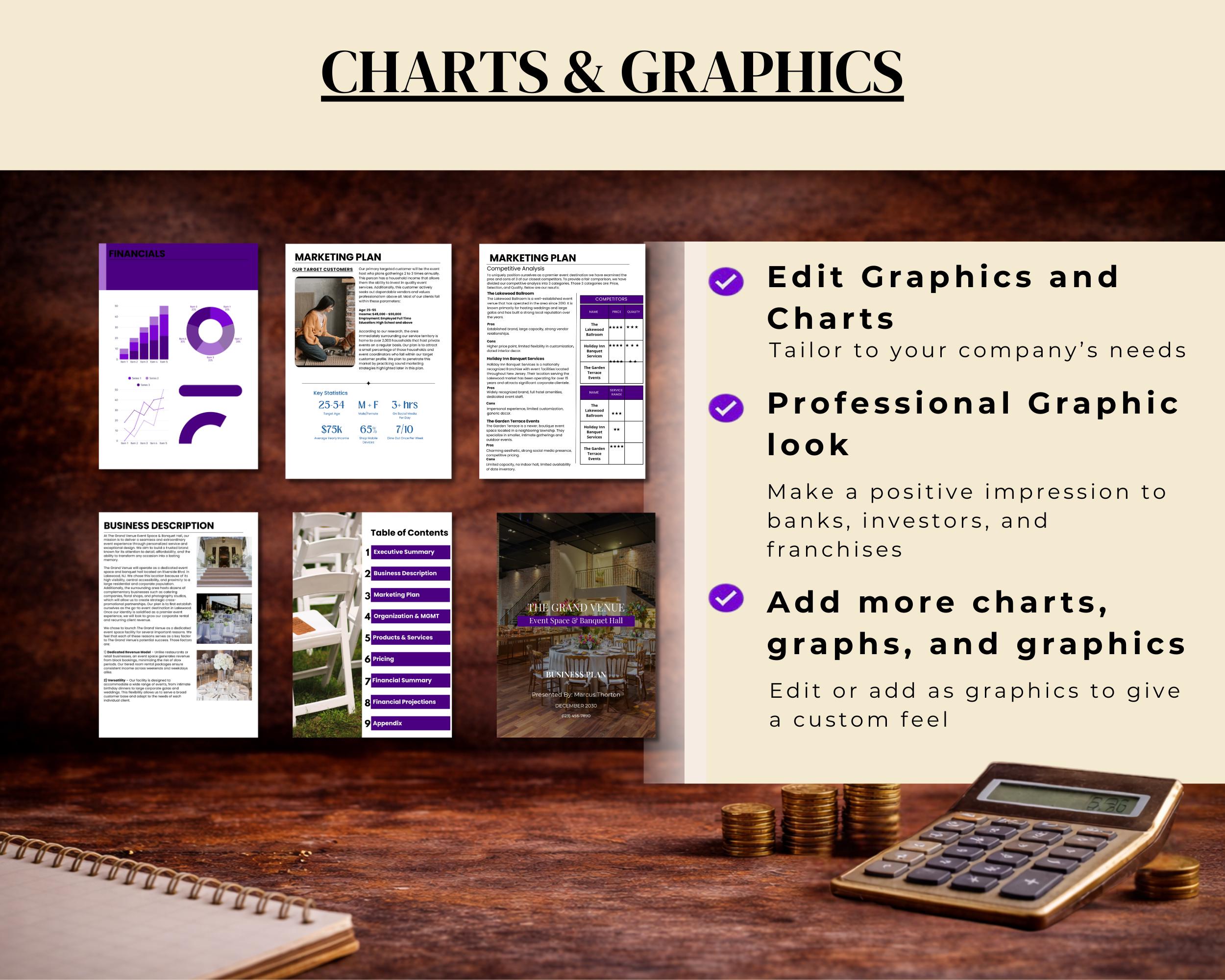 Event Space Business Plan Template – Editable Canva & Word Template ...