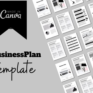 Small Business Plan Template For Start Up Business Editable Canva Business Proposal Marketing Plan Executive Summary Fast Business Plan