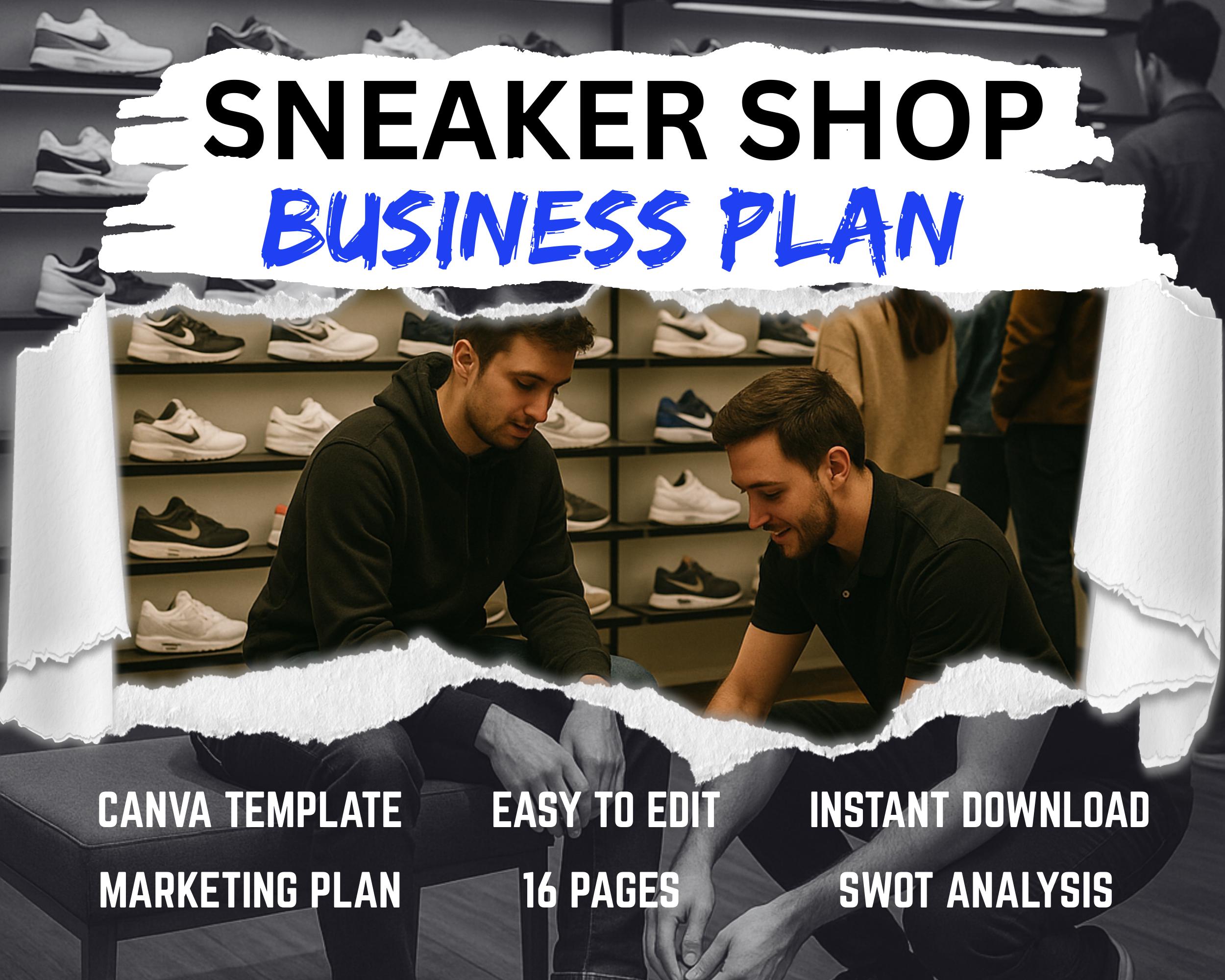 Sneaker Shop Business Plan Template, Canva &amp; Word (instant Download) - Etsy