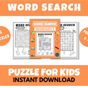 Word Search Puzzle for children Ages 6 to 8 First grade second grade third grade word search puzzle activity with pictures pdf download
