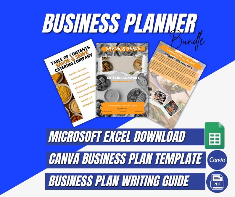 Business Plan Financial Projections Spreadsheet - Microsoft Excel ...