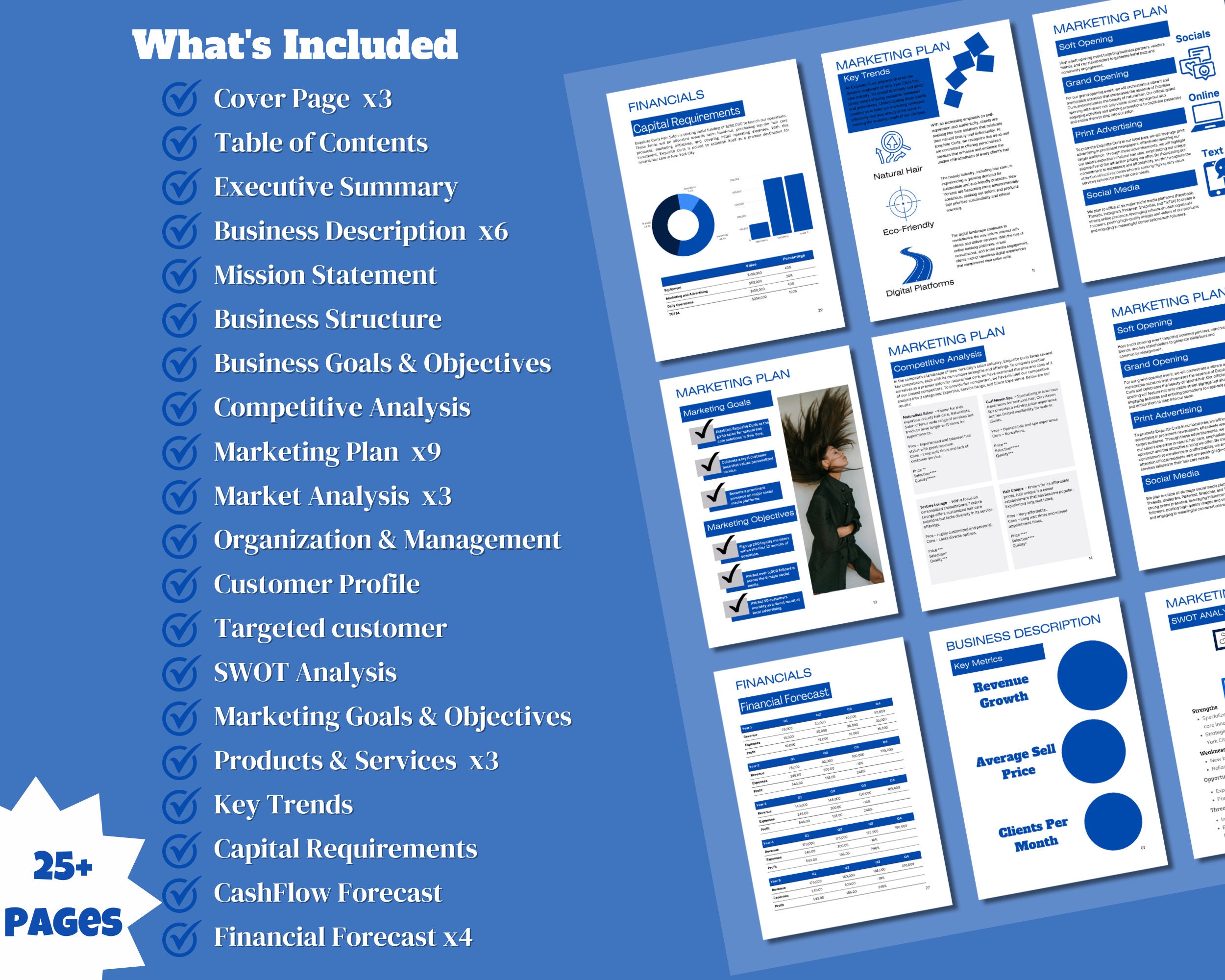 Hair Salon Business Plan - Salon and Spa Business Plan - Canva Template ...