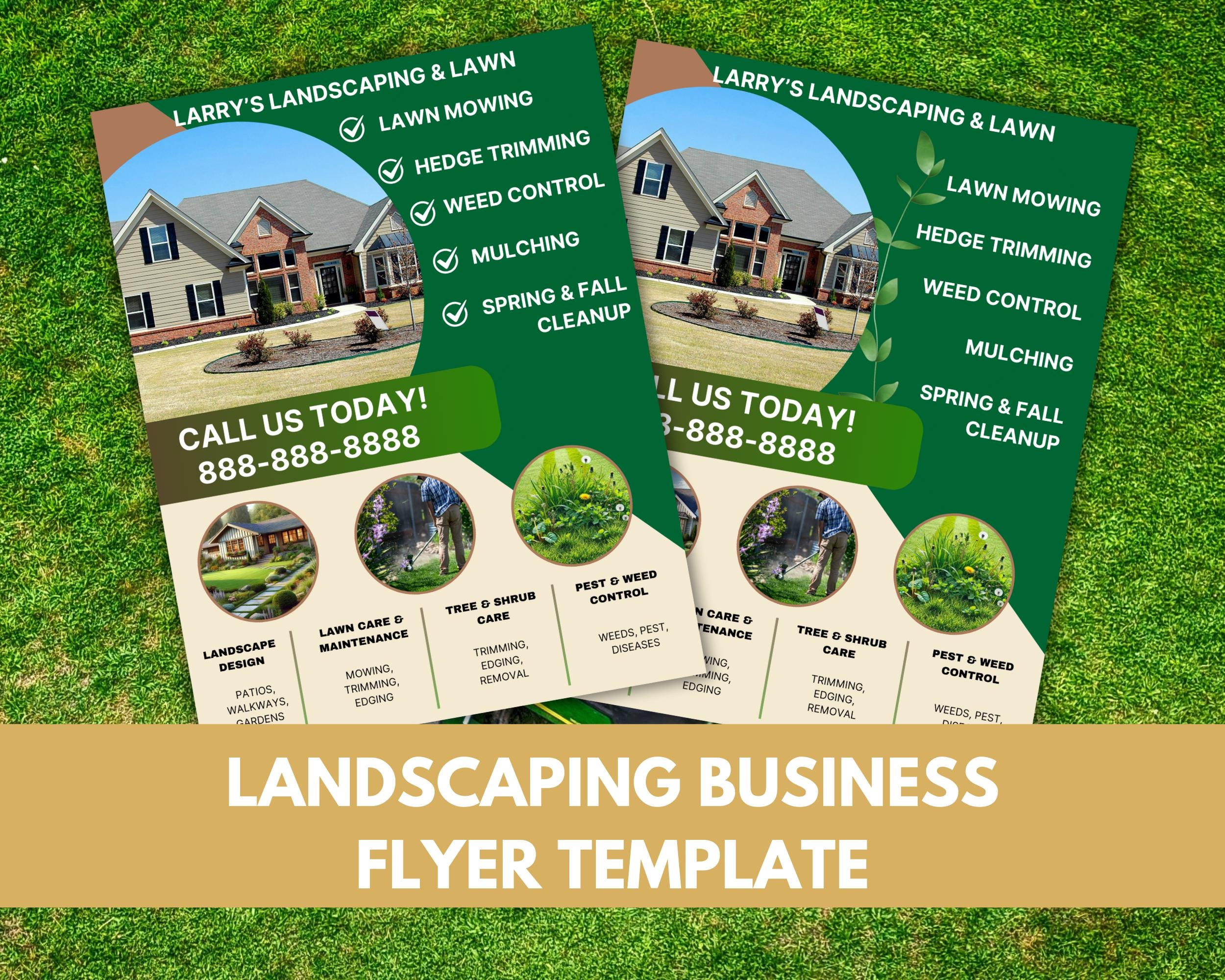 Landscaping Flyer Template for Landscaping Lawn Care Business, Instant ...