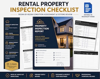 Property Inspection Checklist Editable Word Template, Rental Inspection Report Landlord Move In Move Out Checklist, Property Management Form