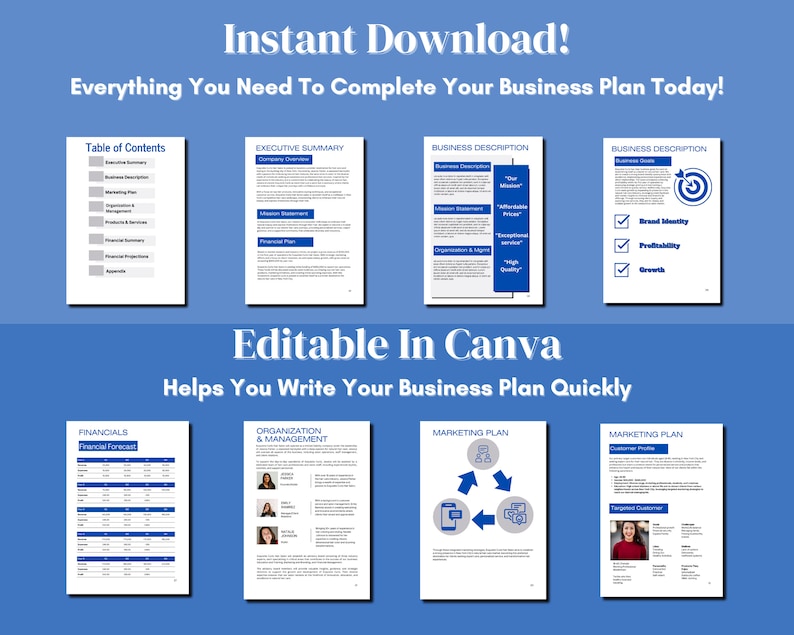 Hair Salon Business Plan Salon and Spa Business Plan Canva Template