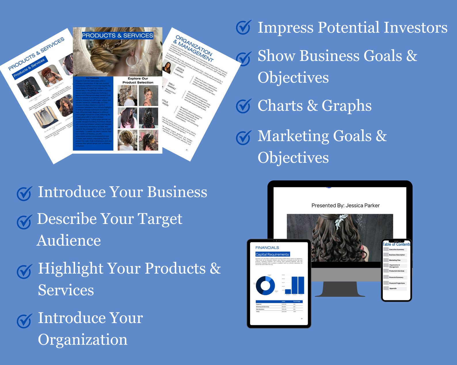 Hair Salon Business Plan - Salon and Spa Business Plan - Canva Template ...
