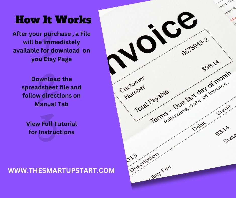 Invoice Template - Invoice Creator - Printable Invoice - Microsoft ...