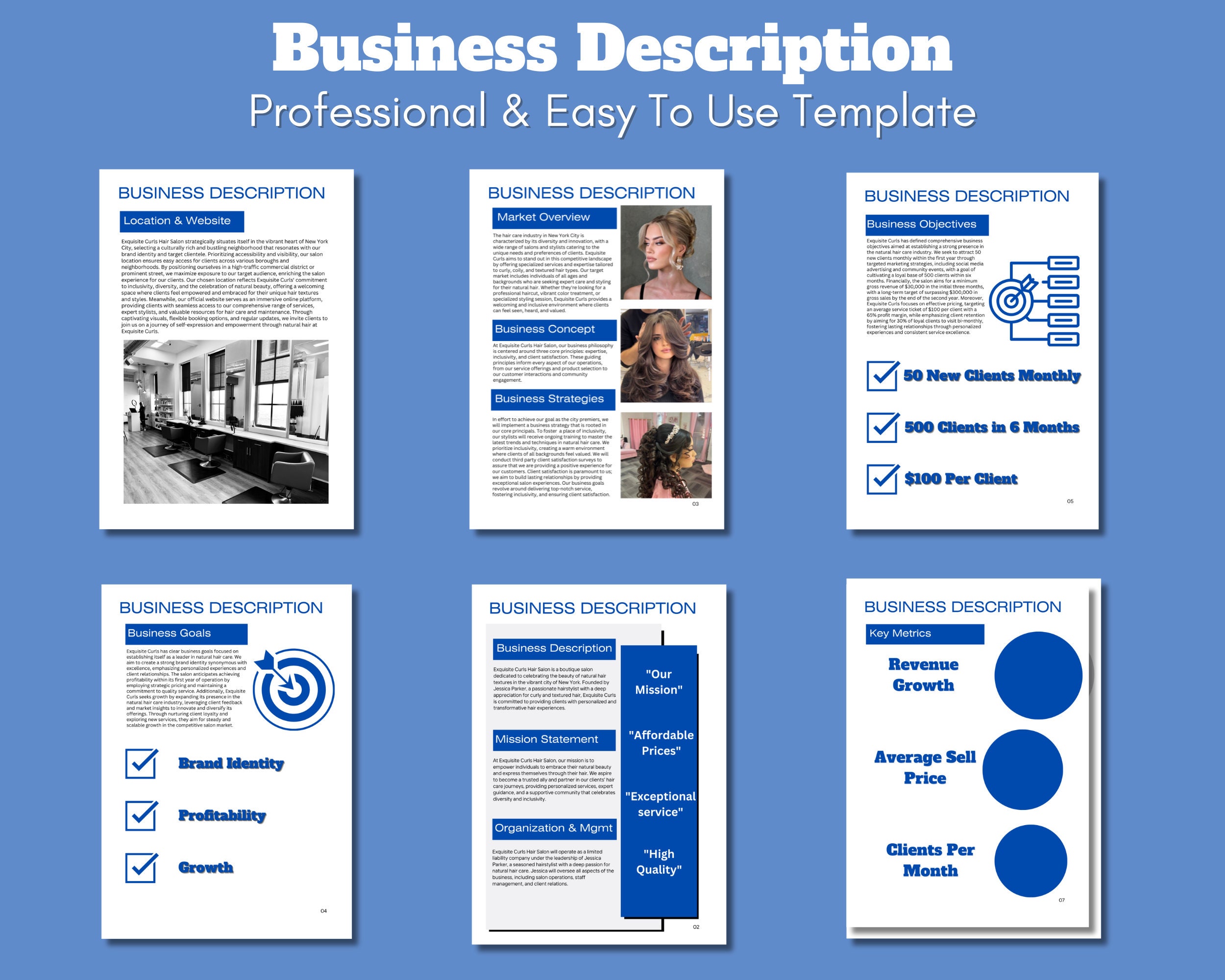 Hair Salon Business Plan - Salon and Spa Business Plan - Canva Template ...