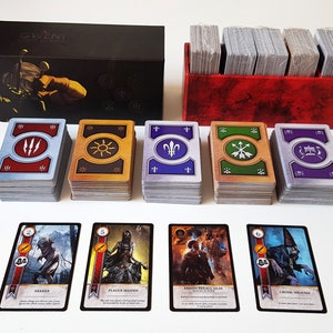 429 Gwent-kaarten Engelse volledige complete set Alle 5 Decks Gwynt Nieuw in doos met Geralt Graphics