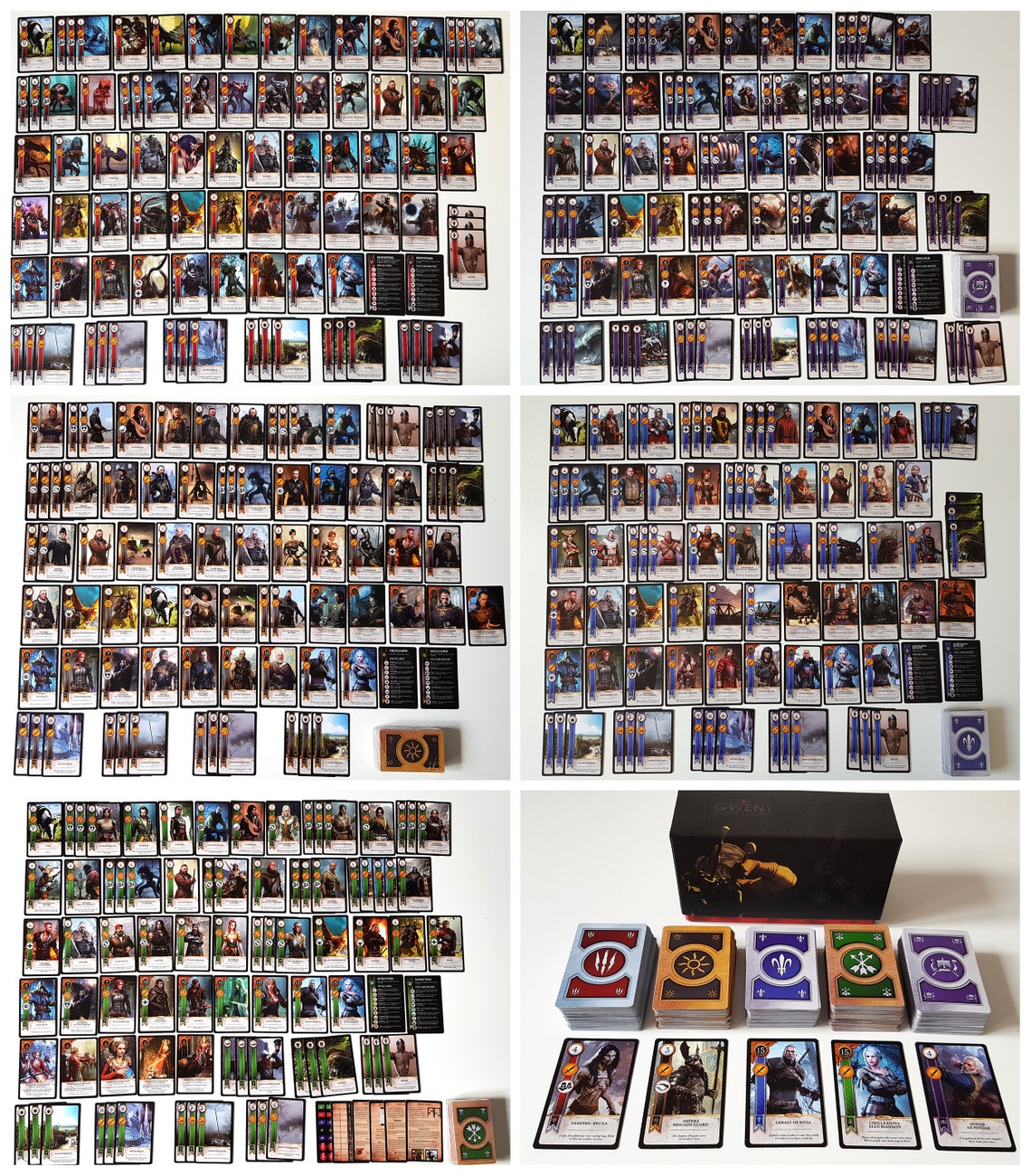 Gwent Rows 429 Premium Gwent Cards English Full Complete Set All 5 Decks Gwynt New ...
