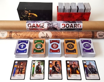 429 Premium Gwent Cards for The Witcher english full complete set All 5 Decks + Gameboard Game Board Gwynt New in Box with  Playmat
