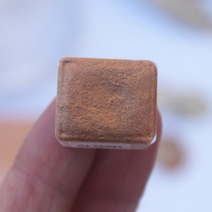 Handmade Bronze Metallic Watercolor Paint Half Pan