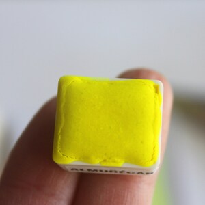Handmade Neon Yellow Watercolor Paint