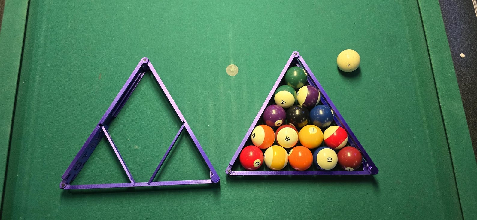 8 and 9 Ball Foldable Pool Ball Rack - Foldable Pool Triangle - 3D ...