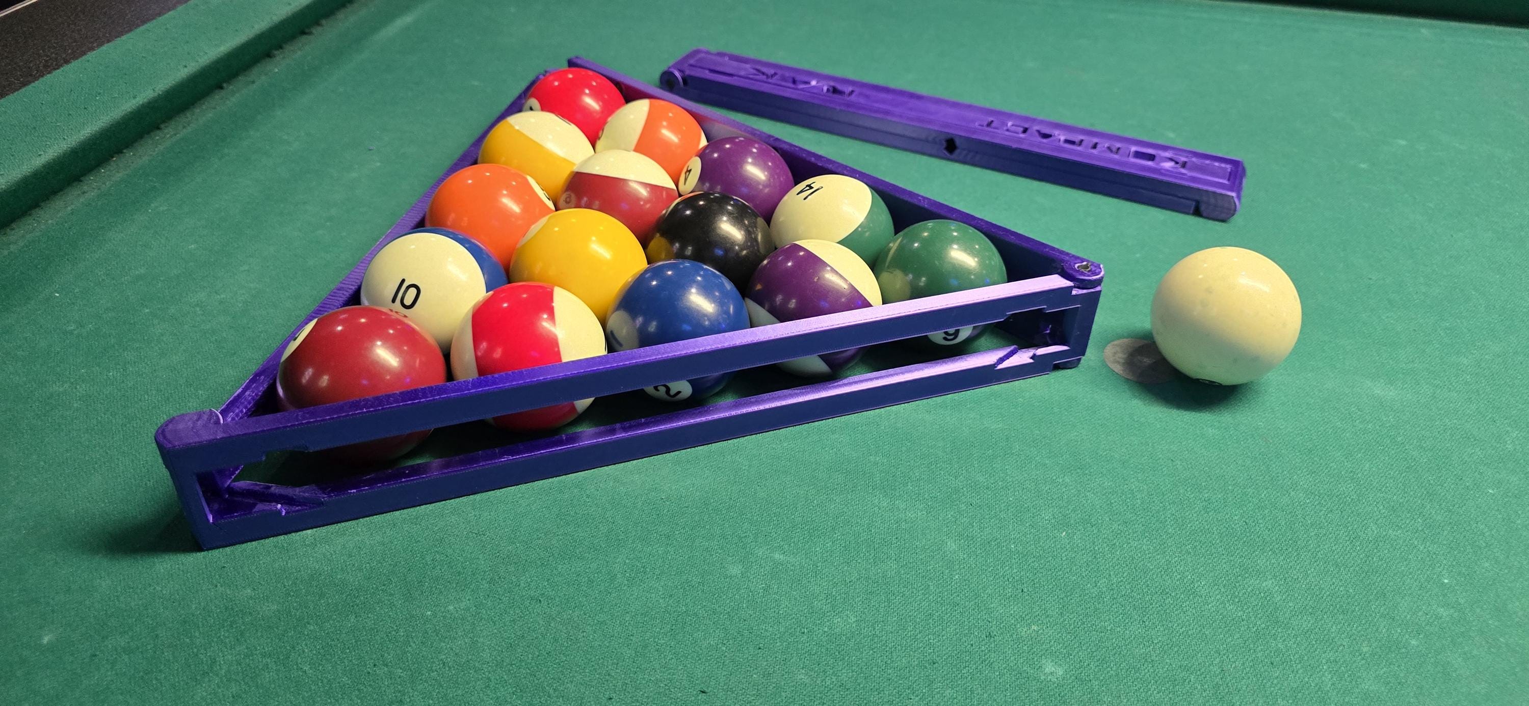 8 and 9 Ball Foldable Pool Ball Rack - Foldable Pool Triangle - 3D ...