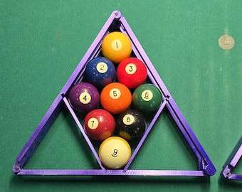 Support Triangle De Piscine Avec 8 Supports à Balles – Pour Billard 2-1/4 Pouces – Vert – Uxcell