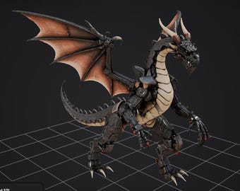 Mechanical Dragon - STl File - Digital Only