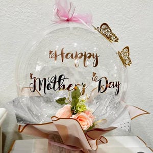 Balão de presente de dia das mães, balão de presente para a mãe, presente de aniversário, balão de flor, balão de bolha de dia das mães, presente para o dia das mães