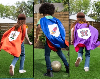 DIY Superhero Capes for Kids, Create Your Own Superhero Emblem, Super Hero Capes for Boys & Girls, Great for Birthdays and Kids Party Favors