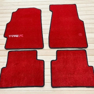 Alfombrillas de moqueta para Honda Acura Integra DC2 Type R Coupe, color ROJO, juego de 4 unidades, año 1995/01