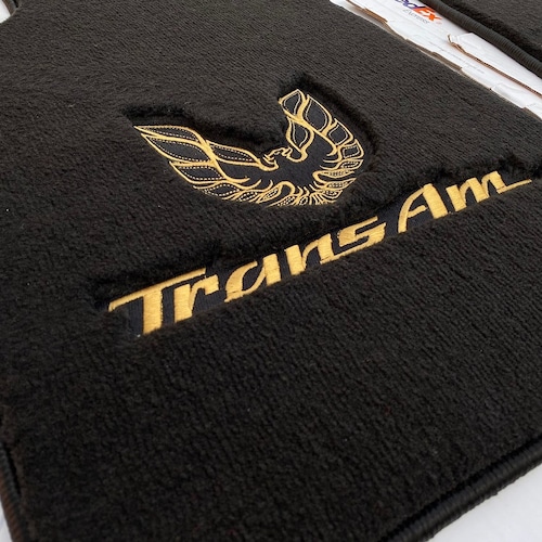 For Pontiac Firebird Trans Am Floor Mats Carpet Black/gold Etsy