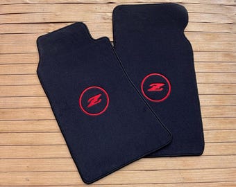 Geschikt voor Datsun 240Z 260Z 280Z vloermatten/tapijt met zwart en rood Z-logo, bouwjaar 1979-1983, 2 stuks
