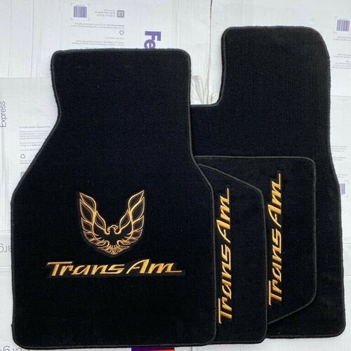 For Pontiac Firebird Trans Am Floor Mats Carpet Black/gold Etsy