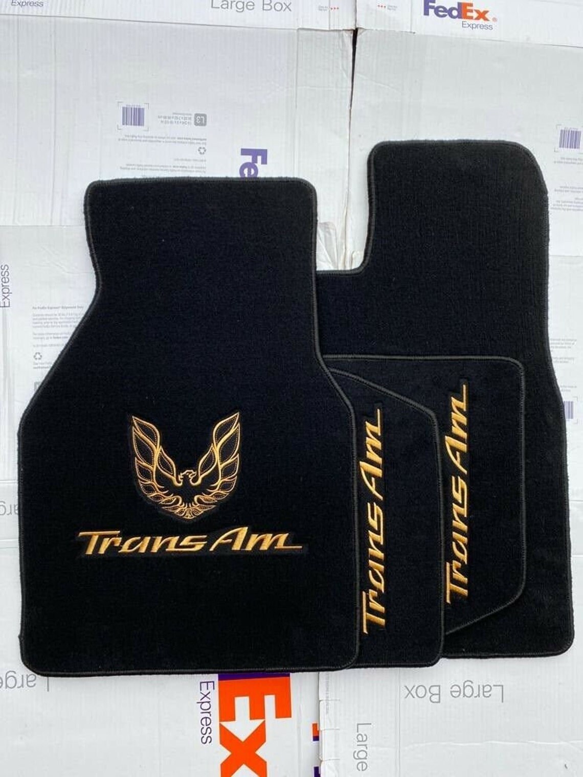 For Pontiac Firebird Trans Am Floor Mats Carpet Black/gold Etsy