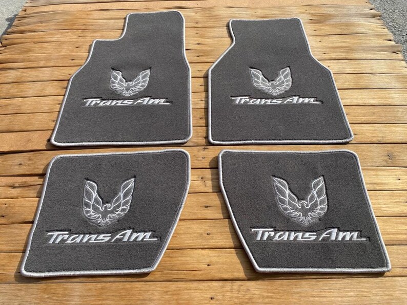 For Pontiac Firebird Trans Am Floor Mats Carpet Gray Letter Etsy