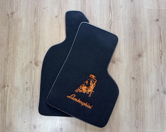 Tappetini per Lamborghini Gallardo neri su misura 2 pezzi 2004-14 USA esenti da tasse