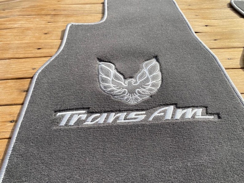 For Pontiac Firebird Trans Am Floor Mats Carpet Gray Letter Etsy