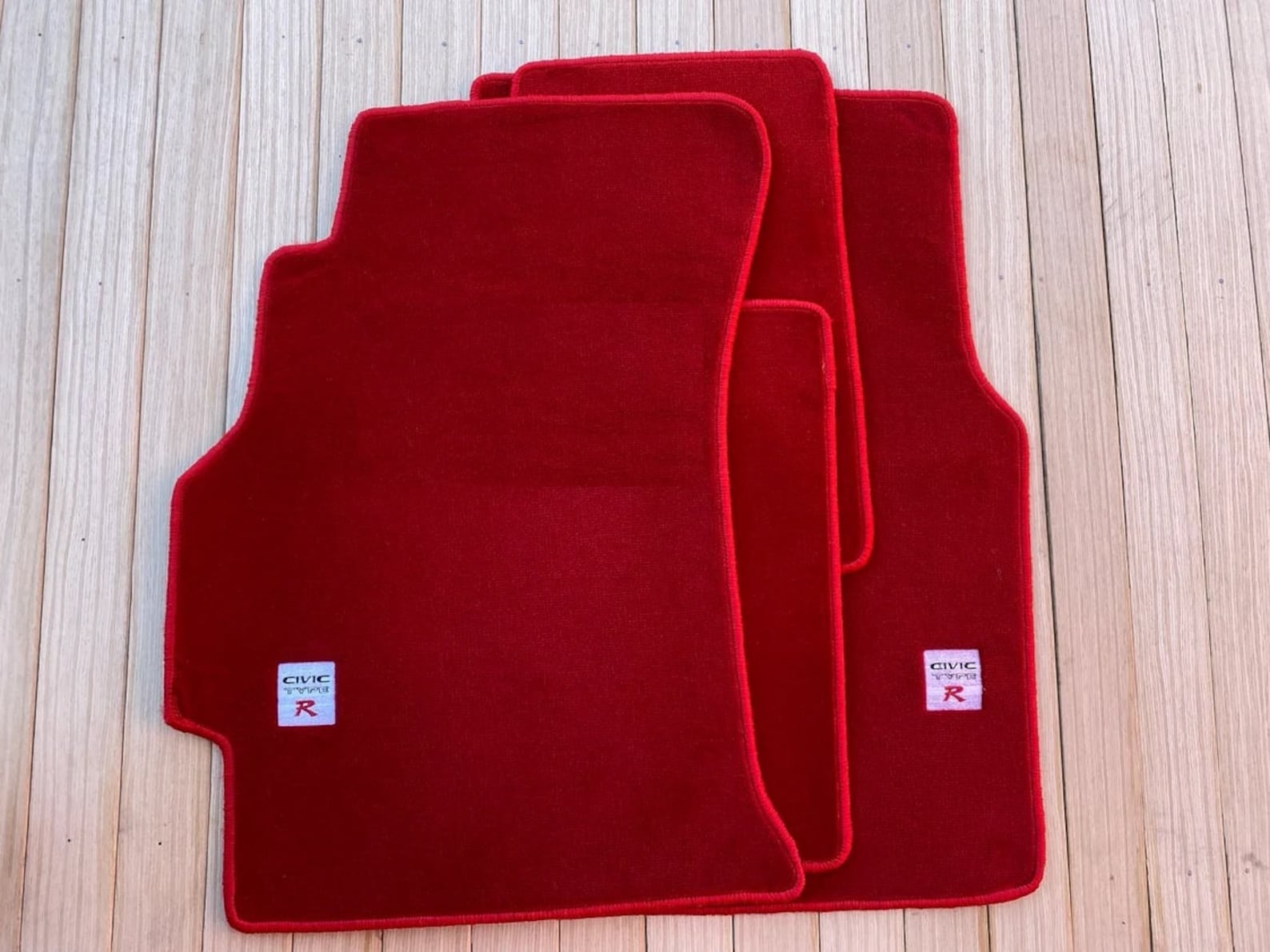 For Honda Civic Ek 9 Custom Floor Mats Red Carpet Set 4pcs Type R Style