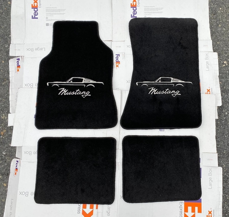 MMD by FOOSE Mustang Front and Rear Floor Mats with FOOSE Logo