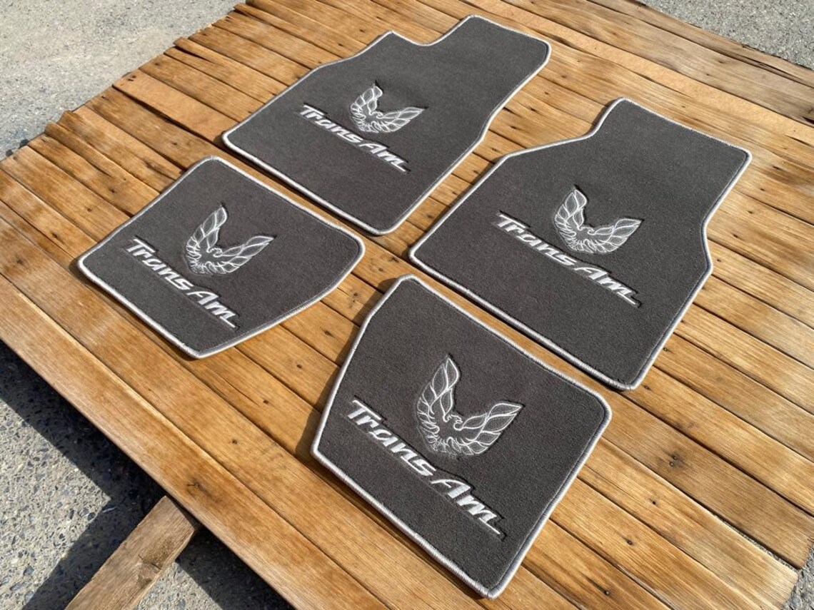 For Pontiac Firebird Trans Am Floor Mats Carpet Gray Letter Etsy