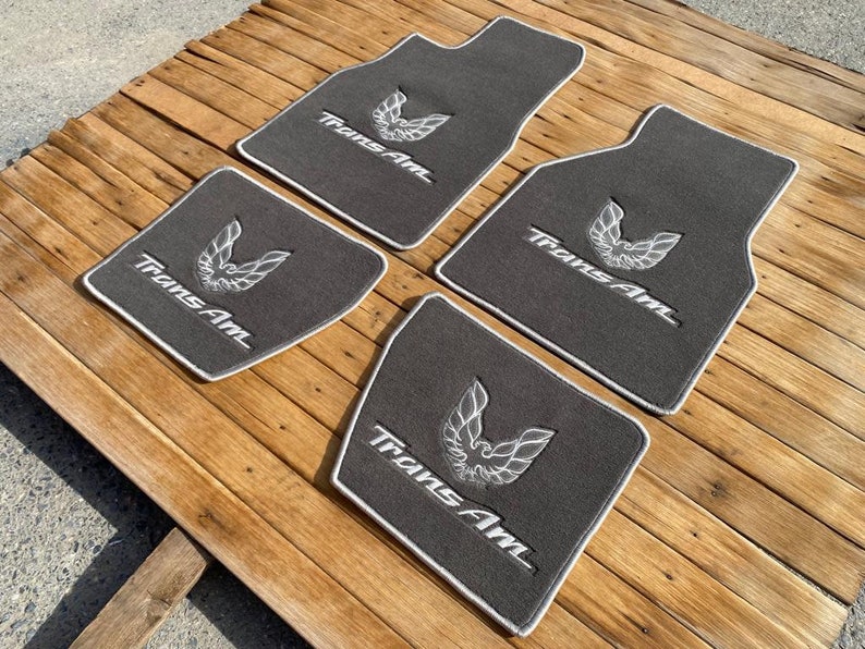 For Pontiac Firebird Trans Am Floor Mats Carpet Gray Letter Etsy