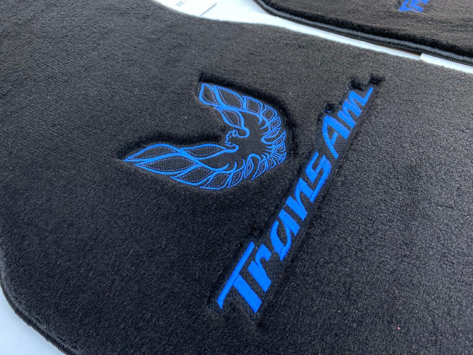 For Pontiac Firebird Trans Am Floor Mats Carpet Black/blue Etsy