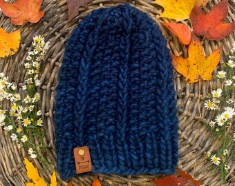 Hale Beanie // Chunky Knit Beanie | Handmade Winter Hat | Women's Cozy Winter Hat
