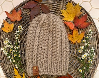 Hale Beanie // Chunky Knit Beanie | Handmade Winter Hat | Women's Cozy Winter Hat