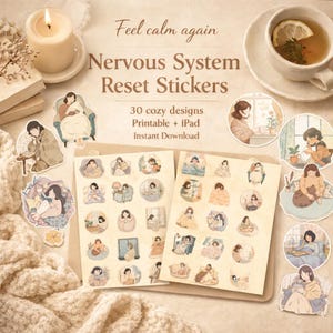 Burnout-Recovery-Aufkleber | Nervöse System Rücksetz Paket (Digitaler Download)