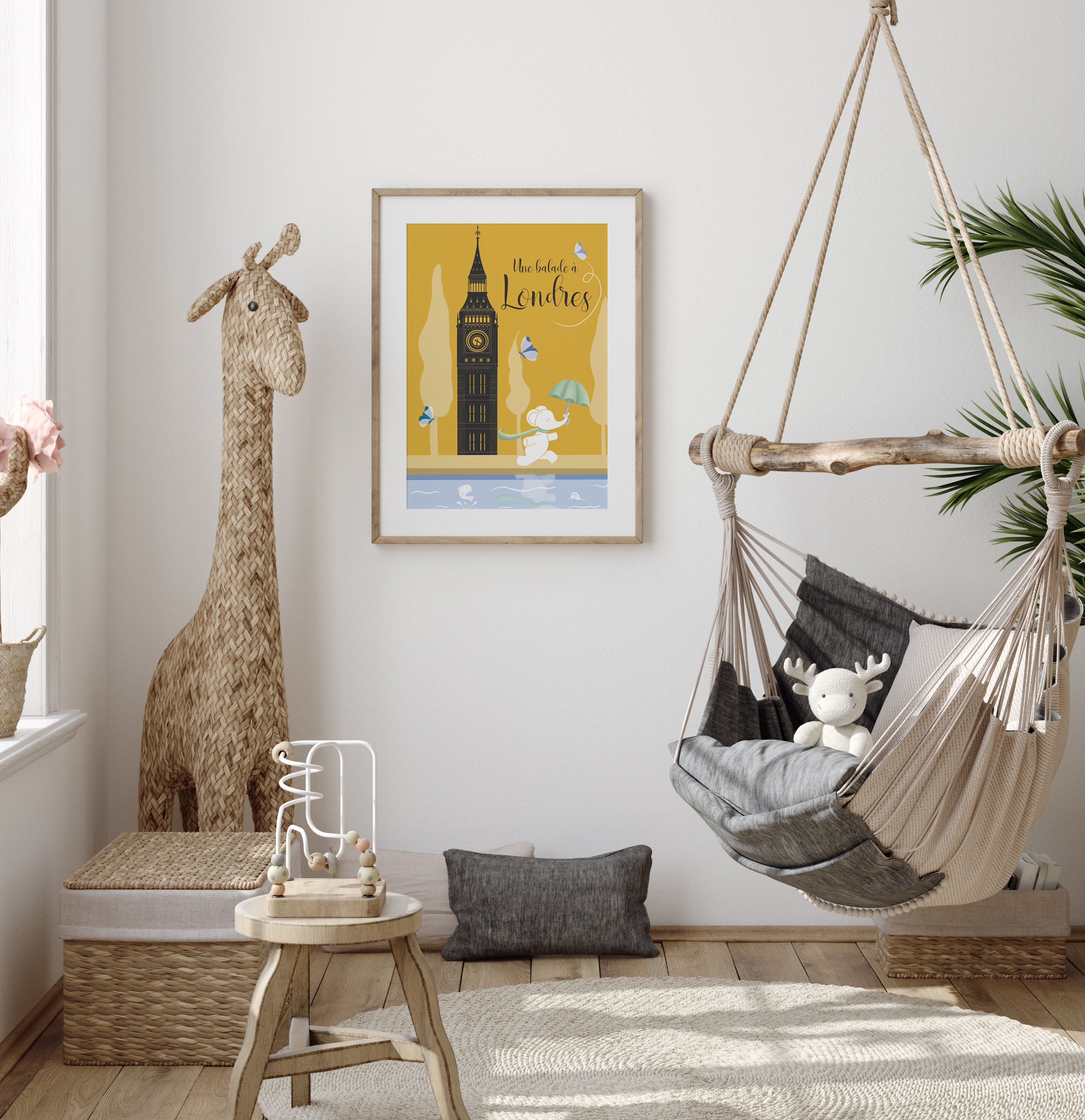 Affiche Enfant Londres, Affiche Enfant, Ville Animaux