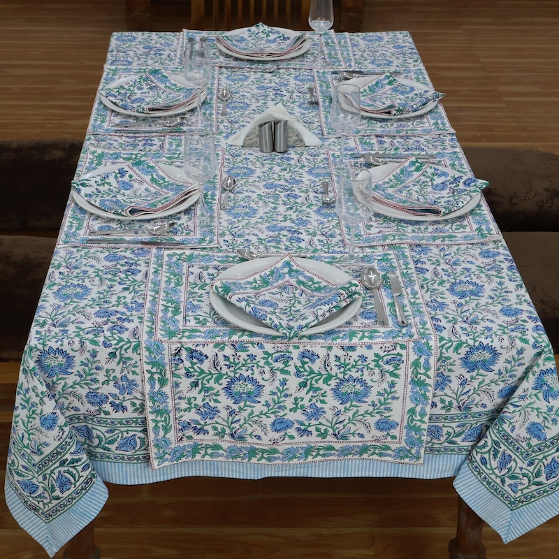 Provincial Block Print Tablecloth