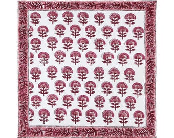 HomeSpunCraft- Hand block Printed Napkin- Floral Napkins Dining & Kitchen Napkins- Mother's Day Gifts