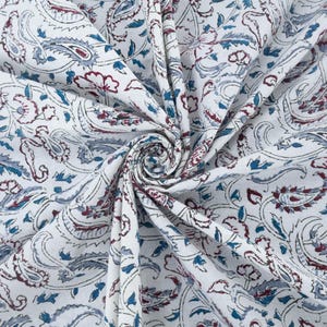 Hand Block Printed Floral Tablecloth: Indian Cotton Dining Decor