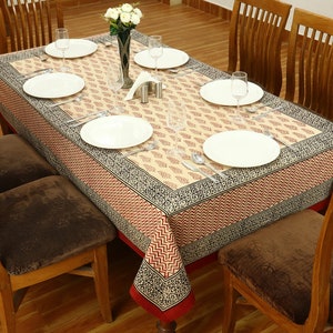 Red Round Tablecloth, Wedding Party Table Decor, Dining Cotton Table Cover, Handmade Table Top Floral Print Table Top Used in kitchen.