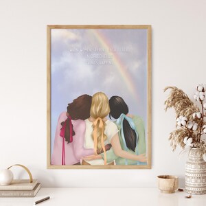 Women Supporting Women Feminist poster with empowering quote - Descargar póster vertical A3, A4, A5, A6
