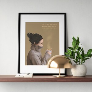 Time Out for Joy Empowered Woman Digitale Illustration - Download vertikales Poster A3, A4, A5, A6
