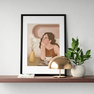 Healing Empowered Woman Digitale Illustration - Vertikales Poster herunterladen A3, A4, A5, A6
