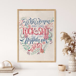 Empowering Wise Woman Poster mit Zitat - download A3, A4, A5 strukturiertes Papier & transparente Hintergründe